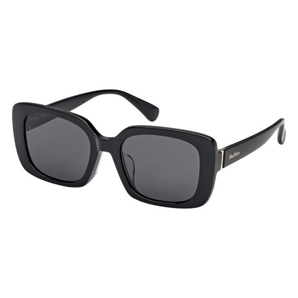 Max Mara 54mm Square Sunglasses Shiny Black / Smoke main image 7